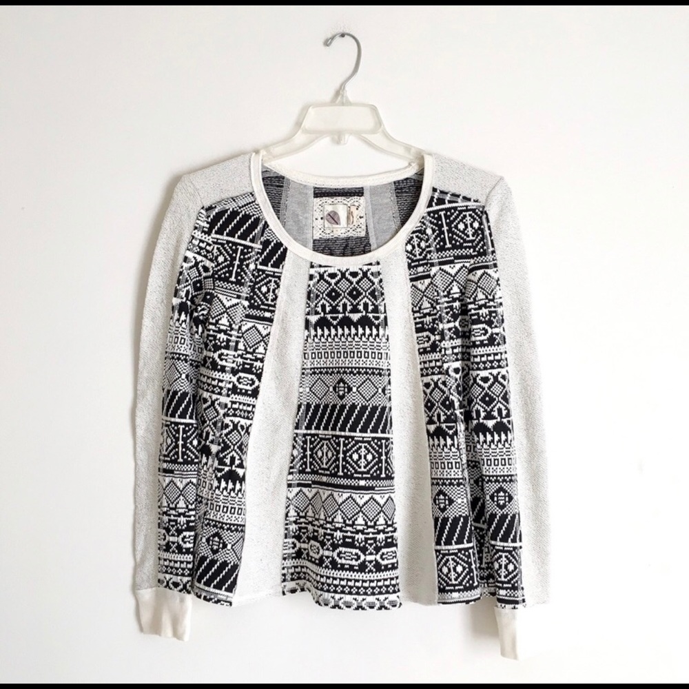 Anthropologie Geometric Swing 3/4 Sleeve Sweater - Picture 2 of 8